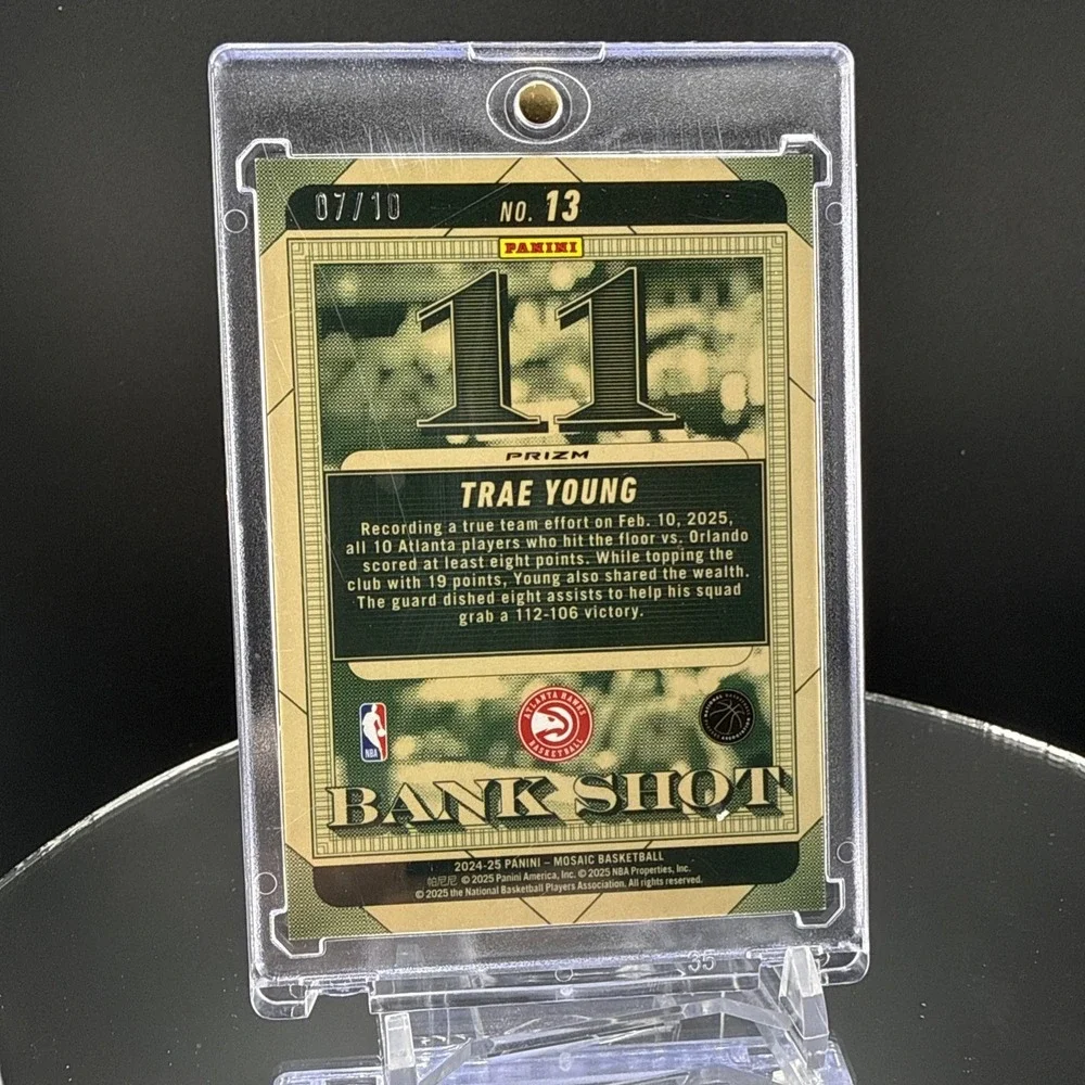 Trae Young 2024-25 Panini Mosaic Bank Shot Gold Mosaic 7/10